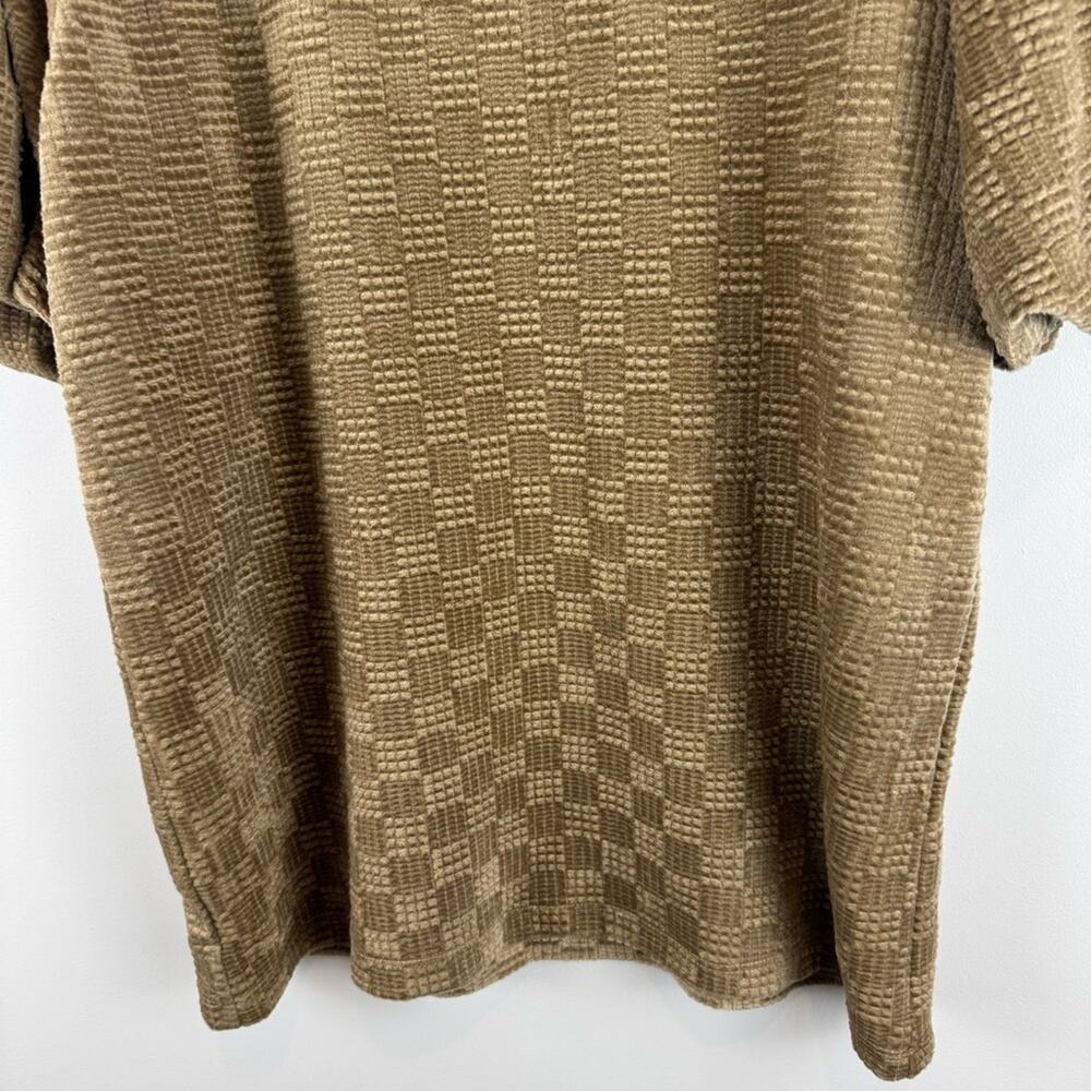 Annie wear Textured Tan Knit Puffed Sleeved Top ~ M - Picture 4 of 13